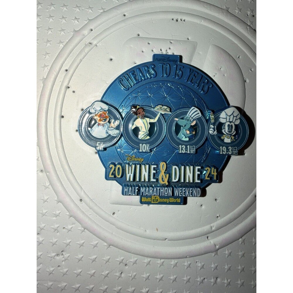 Disney 2024 RunDisney Wine & Dine Half Marathon Jumbo Pin Remy Ratatouille